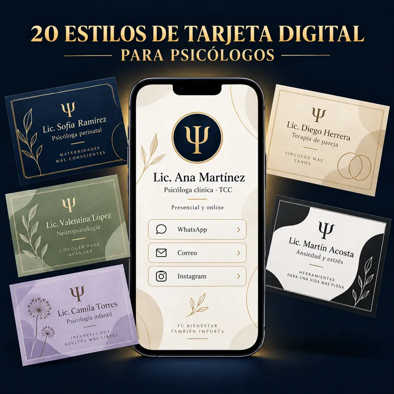 20 estilos de tarjeta digital